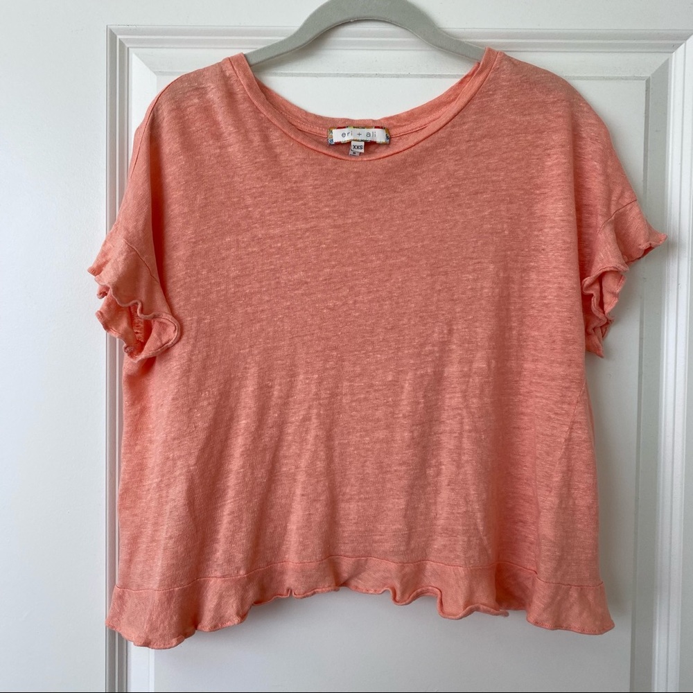 Eri + Ali Pale Orange Open Back Tee